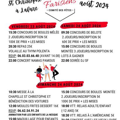 Fête votive de la Saint Christophe Fête votive de la Saint Christophe