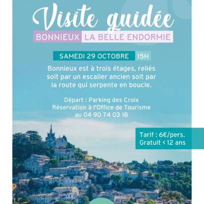 Visite guidée de Bonnieux - La Belle Endormie - Visite guidée de Bonnieux - La Belle Endormie -