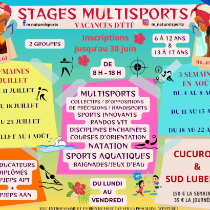 Stages Multisports vacances été Stages Multisports vacances été