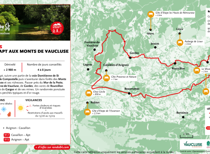 GR® de Pays Luberon - Monts de Vaucluse : Du Pays d'Apt aux Monts de Vaucluse
