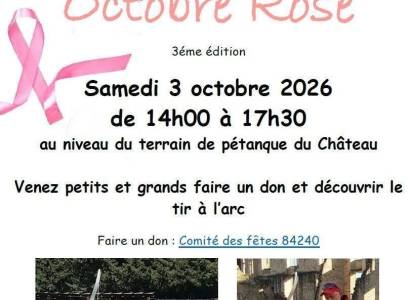 Le Tir à l’Arc de La Tour d’Aigues participe à l’animation Octobre Rose !