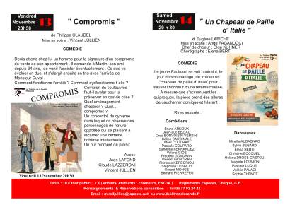 Comédies par le Théâtre de la Ronde