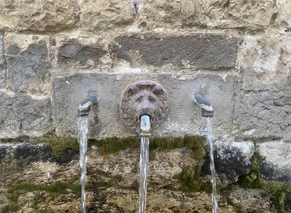 Eau et hirondelles dans un village de Provence