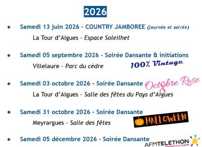 Soirée dansante  à   La Tour d'Aigues pour octobre rose .