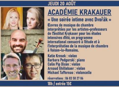 Concert "Une soirée intime avec  Dvorak" par l' Académie Krakauer - Musique dans la Nef