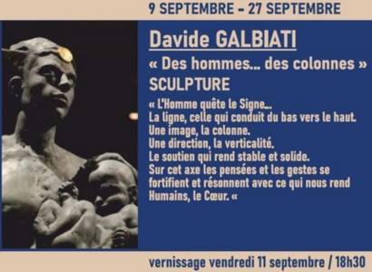 Exposition sculpture "des hommes....des colonnes" de David Galbiati - Art dans la Nef
