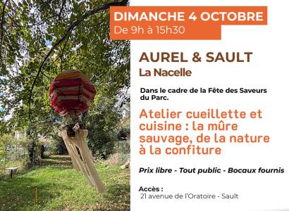 Festival Ventoux Saveurs : Atelier cueillette et cuisine : La mûre sauvage, de la nature à la confiture.