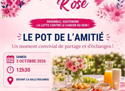 Octobre Rose : Le pot de l'amitié à La Tour d'Aigues organisé par le Comité des Fêtes