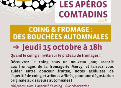 Apéro comtadin : Coing et fromages, des bouchées automnales