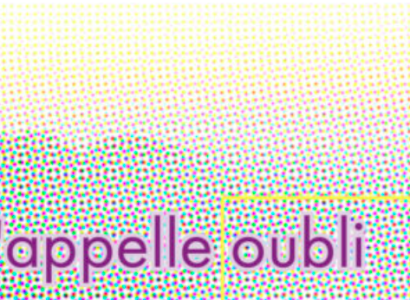 Ce que j'appelle l'oubli