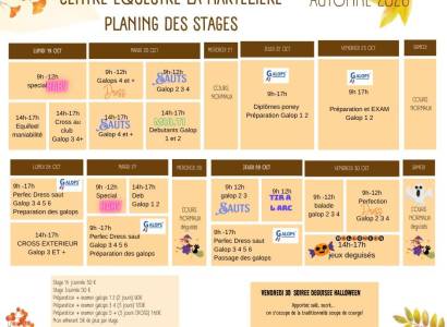Stages d'automne - Centre équestre la Martelière