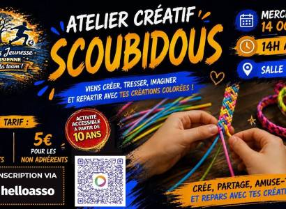 Atelier créatif scoubidous à Grambois.