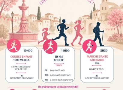Courez, marchez, soutenez Pernes en Rose