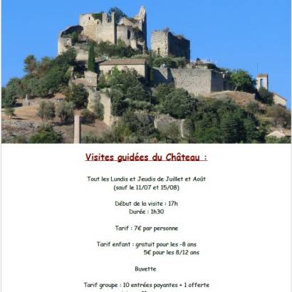 Guided tours of Château d'Entrechaux