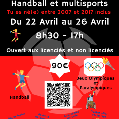 Stage vacances handball et multisports: 
