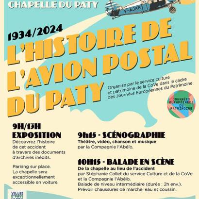 JEP 2024 : Spectacle et balade en scène : L'Avion Postal du Paty