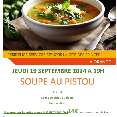 Soupe au pistou chez Domitys