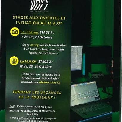 Stages audiovisuel et initiation M.A.O