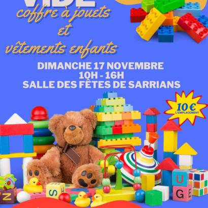 Vide coffre à jouets et vêtements enfants