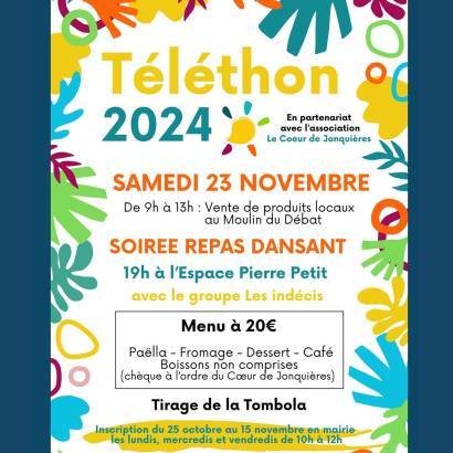 Téléthon 2024 : Soirée repas dansant