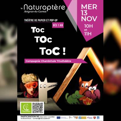 "Toc toc toc" - pièce de théâtre pour tout... Le 13 nov 2024