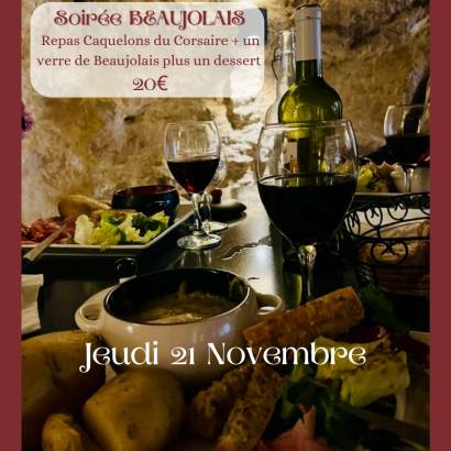 Soirée Beaujolais à la Grotte du Corsaire