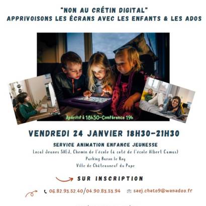 Conférence "Non au crétin digital" Le 24 janv 2025