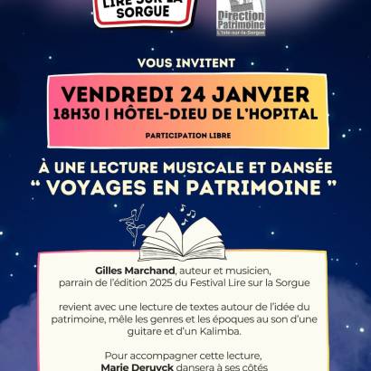 Nuit de la lecture "voyages en patrimoine" Le 24 janv 2025