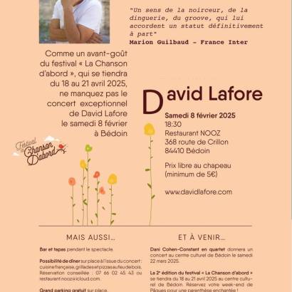 « La Chanson d’abord » : David Lafore en concert