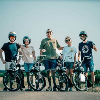Balade en solex et dégustation de vin