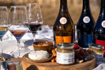 dégustation de vins, huiles d'olive et planche gourmande aux Terrasses d'Adrien